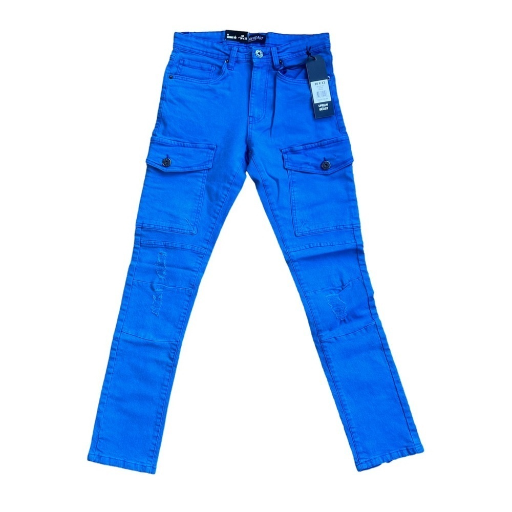 Urban Beast NEW Men's Skinny Fit Mid Rise Stretch Jeans Size 30 x 32 SKU#24519
